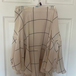 Club Monaco Cream Silk Skirt